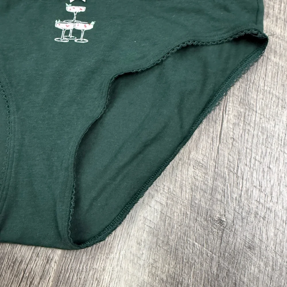 VS Dark Green Cocktail Bikini Underwear‎